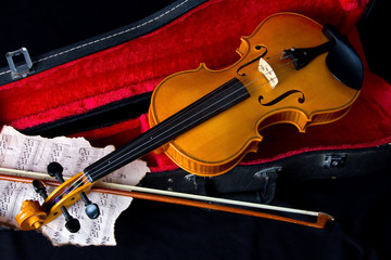 Fototapeta premium Violin in carry case