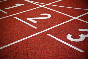 Athletics Start track lanes