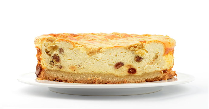 Cheesecake with raisins