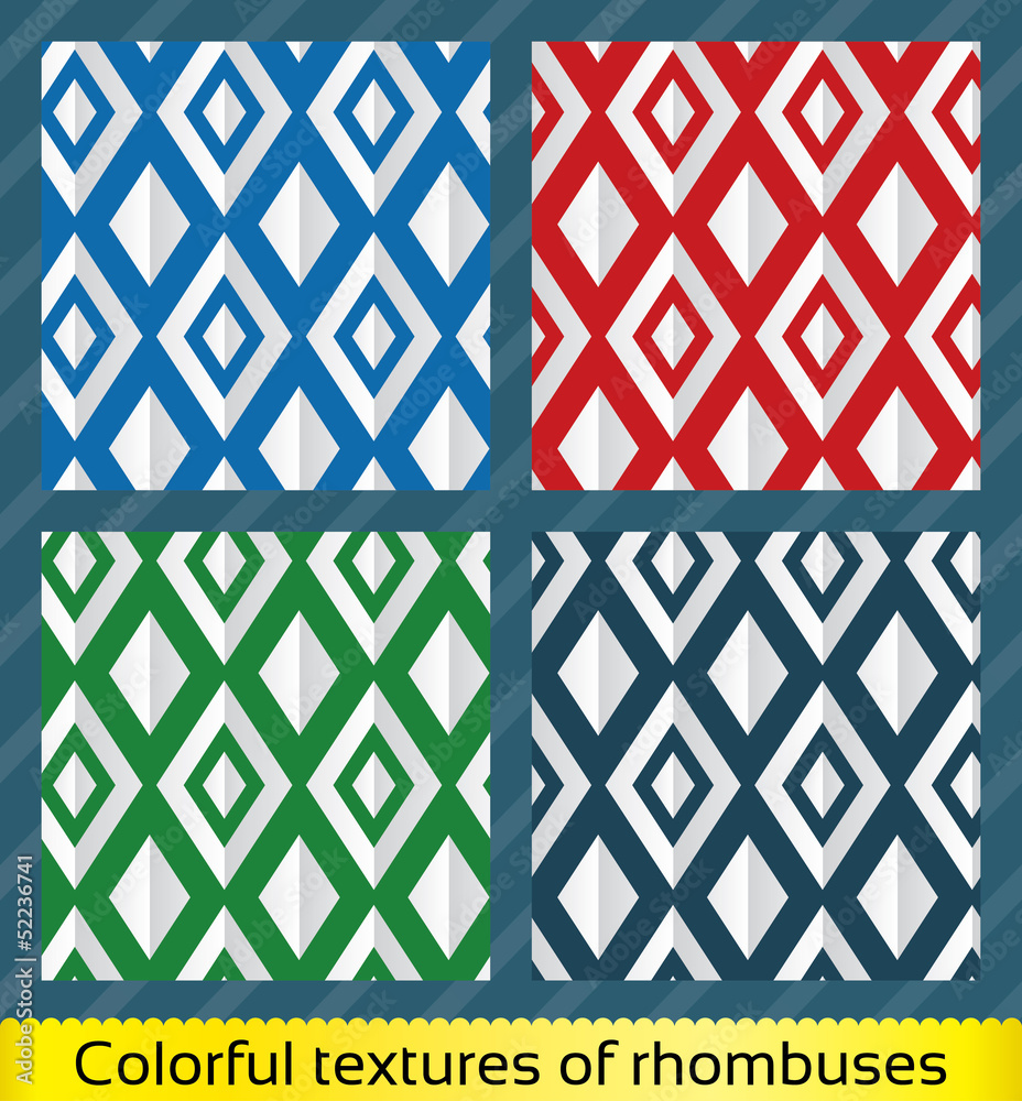 Wall mural seamless vector abstract rhombus pattern.