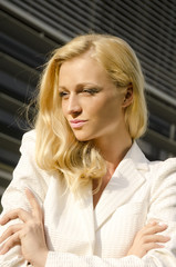 Blonde young bussines woman