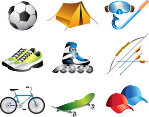 sport icons vector set