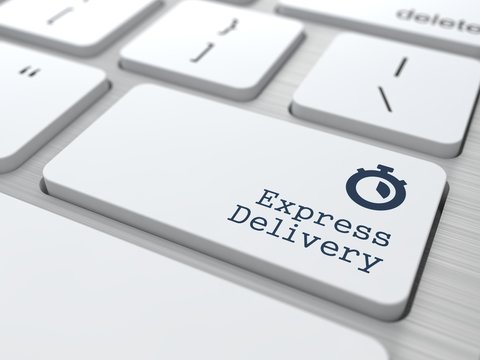 Delivery Concept. Button "Express Delivery".