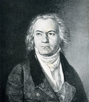 Portrait of german composer Beethoven
