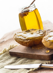 roll honey bread food vintage