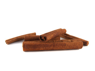 Cinnamon sticks (pods). Isolated