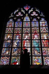 Vitrail de l'église Notre Dame du Sablon à Bruxelles, Belgique