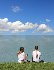 Fototapeta premium Two girls
