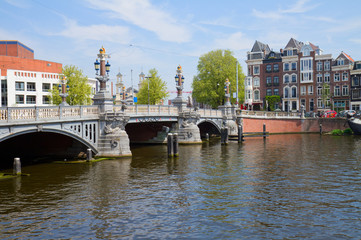 Obraz premium Blue bridge of Amsterdam
