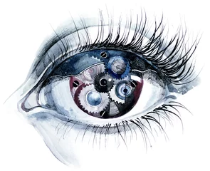 Cercles muraux Peintures œil humain