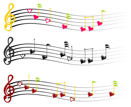 music notes of Love
