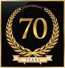 Anniversary golden label