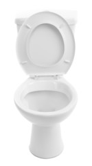 White toilet bowl, isolated on white