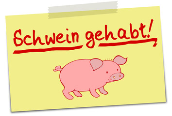 Schwein gehabt Notiz  #130511-svg08
