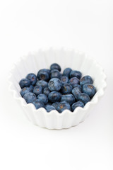 Fresh Blueberries in a white bowl