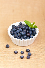 Fresh Blueberries in a white bowl