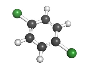1,4-dichlorobenzene (p-DCB, para-dichlorobenzene) mothball molec