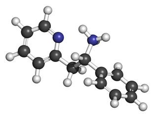 Lanicemine experimental antidepressant, molecular model