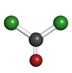 Phosgene chemical warfare agent molecule, chemical structure