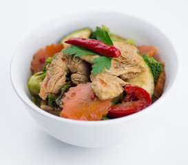 Thai chicken chili basil with mixed vegetables