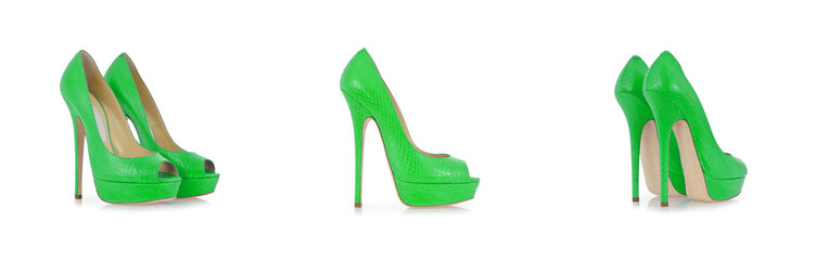 Woman shoes isolated on white