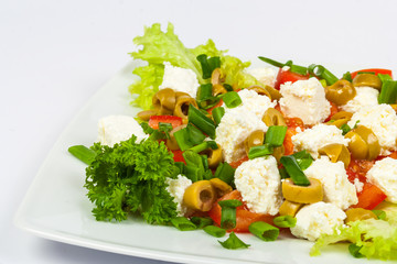 salad with olives and feta