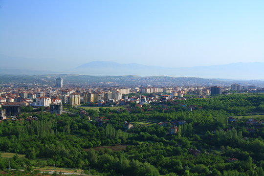 village between hills