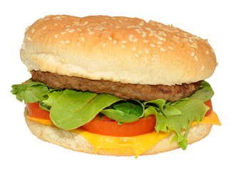 Cheeseburger Isolated On White