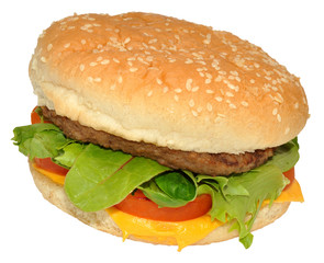 Cheeseburger Isolated On White
