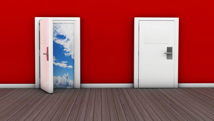 3d door open and close