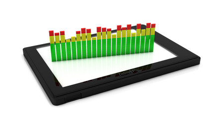 3d Digital equalizer on a tablet