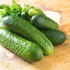 Fresh cucumbers