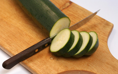 slicing vegetables for meal