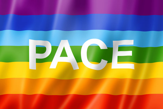 Rainbow peace / pace flag
