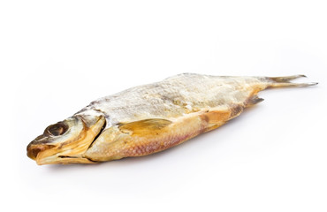 Dried fish on a white background