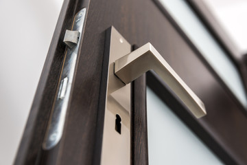 Modern, contemporary satin handle