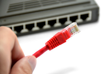 plug in network cable router