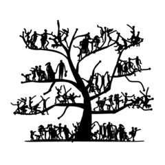 Tree of people, sketch for your design