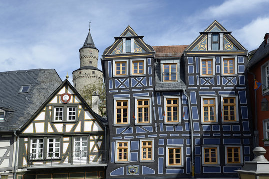 H&auml;user und Hexenturm in Idstein, Taunus