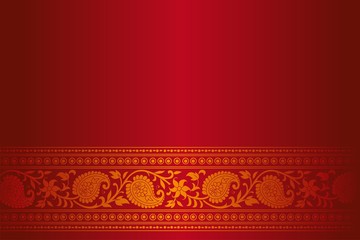 wedding card design, paisley floral design , India