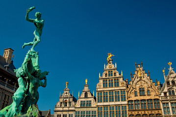 Fototapeta na wymiar Nice houses in Antwerp, Belgium