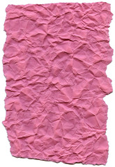 Pink Fiber Paper - Crumpled with Torn Edges