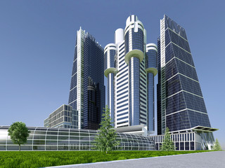 Obraz na płótnie Canvas Buildings skyscrapers