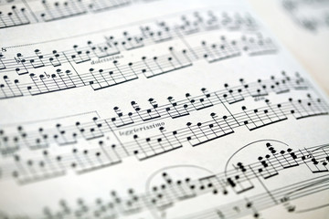 Obraz premium Sheet Music Bokeh