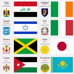 world flags and capitals set 11