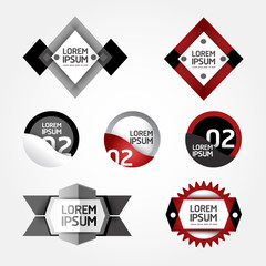 Modern Design modern Labels / can be used for infographics / num