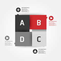 Modern Design template / can be used for infographics / numbered