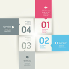 Modern Design template / can be used for infographics / numbered