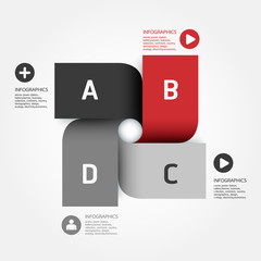 Modern Design template / can be used for infographics / numbered