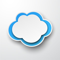 Paper white-blue cloud.
